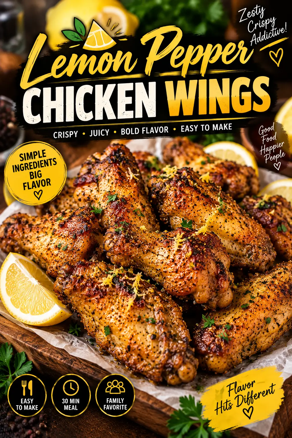 Lemon Pepper Chicken Wings