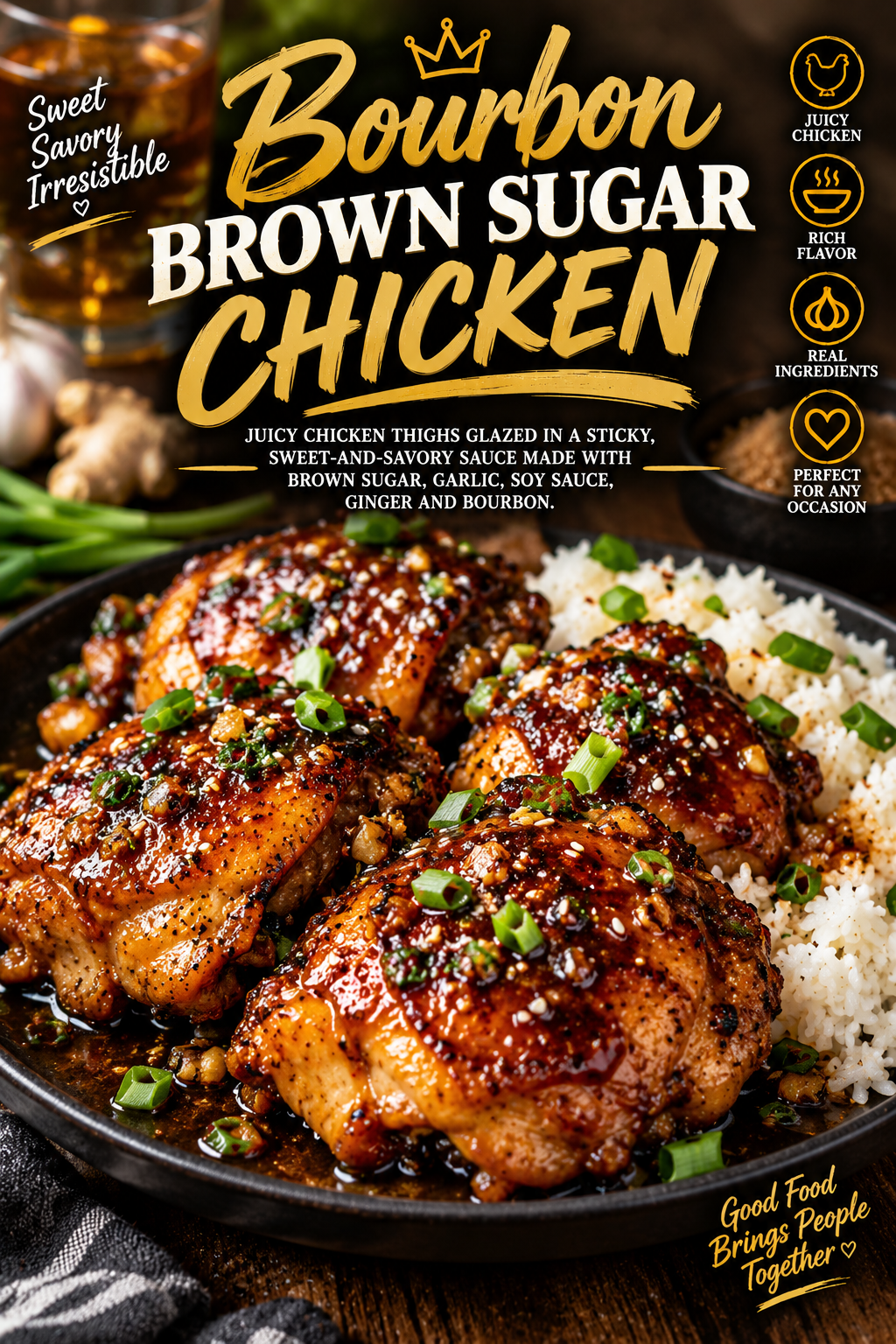 Bourbon Brown Sugar Chicken