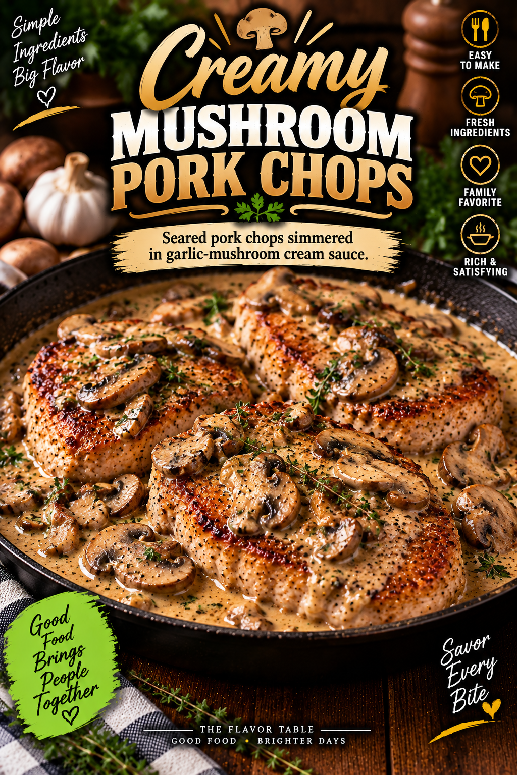 Creamy Mushroom Pork Chops