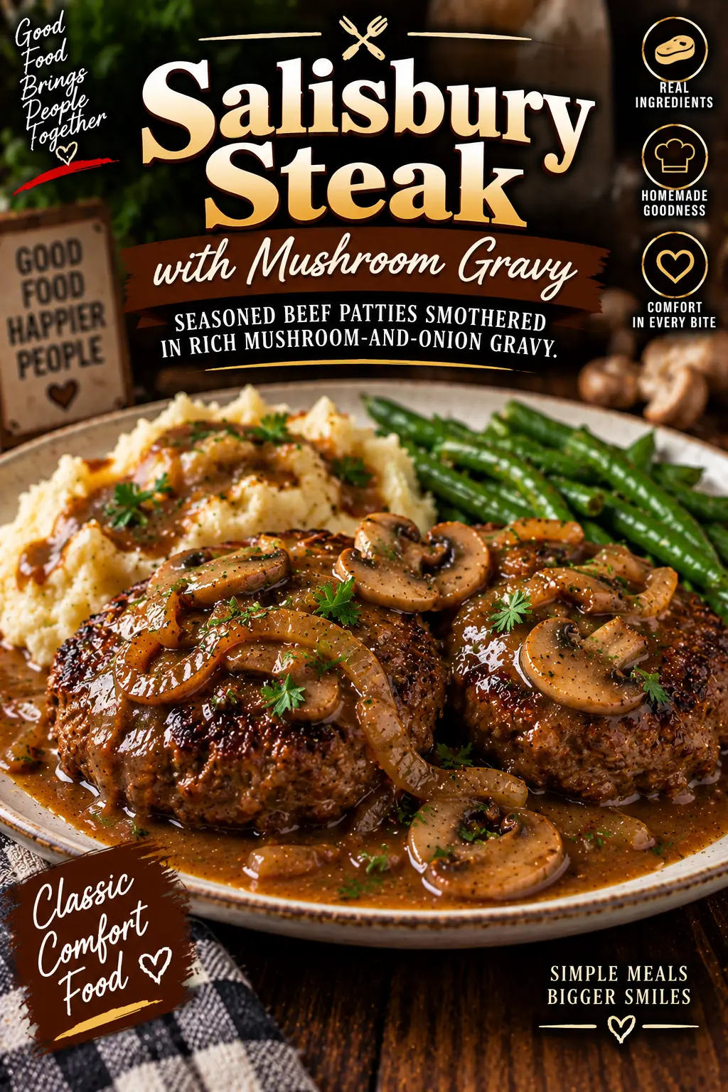 Salisbury Steak with Mushroom Gravy